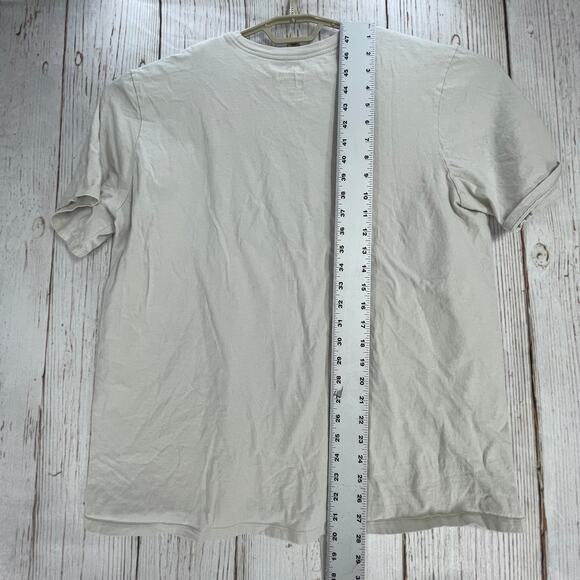 Nike Tee Shirt Mens XL Beige Short Sleeve Logo 100% Cotton Athletic Cut Retro - Picture 3 of 6
